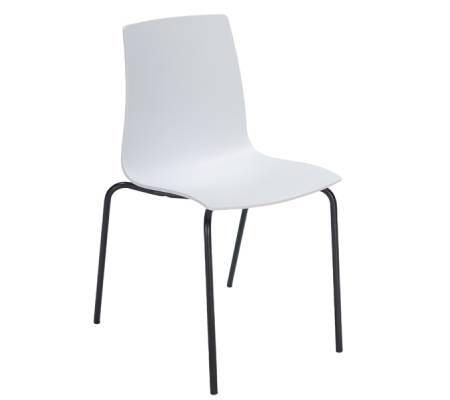 Seduta Candy - PPL - bianco-nero opaco - conf. 4 pezzi - Grandsoleil - S3341B - 100642CNF - DMwebShop