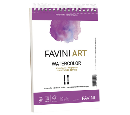 Album spiralato Watercolor - A5 - 300 gr - 20 fogli - Favini - A290025 - 8007057110210 - DMwebShop