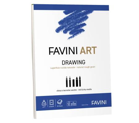 Album collato Drawing - A4 - 140 gr - 30 fogli - Favini - A420394 - 8007057110241 - DMwebShop