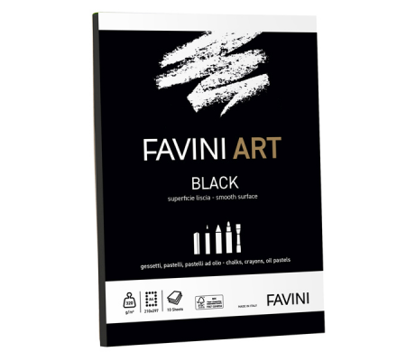 Album collato Black - A4 - 320 gr - 10 fogli - Favini - A42A104 - 8007057110265 - DMwebShop