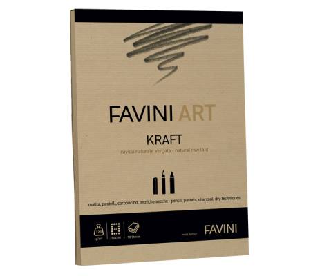 Album collato Kraft - A4 - 120 gr - 50 fogli - Favini Art - A420554 - 8007057110272 - DMwebShop