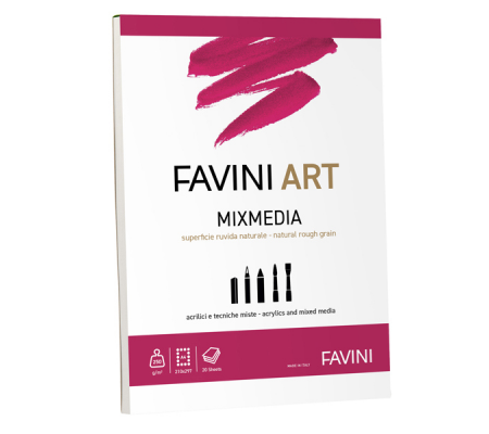 Album collato Mix Media - A4 - 250 gr - 20 fogli - Favini - A420994 - 8007057110289 - DMwebShop