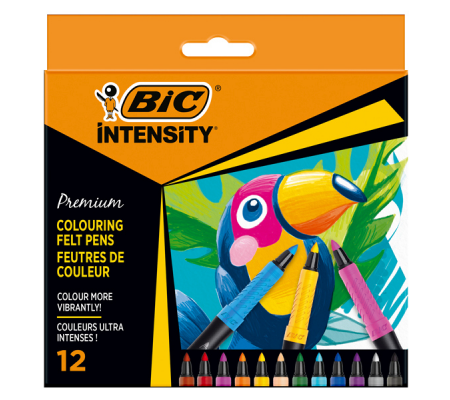 Pennarello Intensity Premium - colori assortiti - conf. 12 pezzi - 977891 Bic - 3086123655140 - DMwebShop