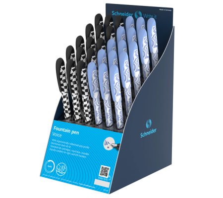 Penna stilografica Voice - fantasie assortite - punta M - Schneider - P306642 - 4004675171191 - DMwebShop