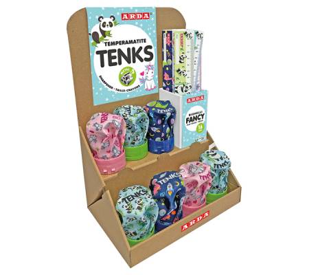 Temperamatite Tenks Fancy e Righe 16 cm - colori assortiti - display Voila' conf. 48 pezzi  - Arda - 1650001 - 8003438032638 - DMwebShop