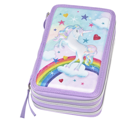 Astuccio 3 zip Unicorn Edition - Faber Castell - 573040 - DMwebShop