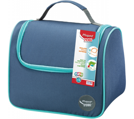 Lunch Bag - Picnick Easy - 20 x 25 x 18 cm - 6,3 lt - azzurro-blu - Maped Picnik - 872104