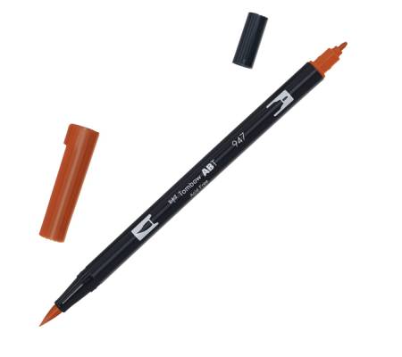 Pennarello Dual Brush N947 - burnt sienna - conf. 6 pezzi - Tombow - PABT-947 - 4901991902228 - DMwebShop