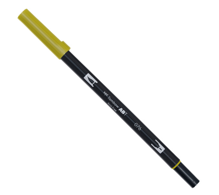 Pennarello Dual Brush N076 - green ochre - Tombow - PABT-076