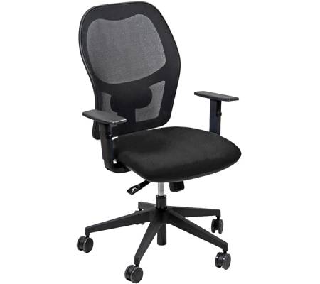 Seduta operativa Hubble HUHU - 4 blocchi - con braccioli regolabili - nero - Unisit - HUHU/BR/TN - DMwebShop