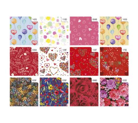 Rotolo carta regalo Fantasia - 2 x 0,70 mt - conf. 50 pezzi - Rex Sadoch - R33J1GEL - 8006715168983A - DMwebShop