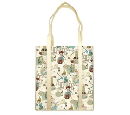 Shopper con manici - fantasia Alice - 35 x 40 x 8 cm - carta lavabile 100 gr - conf. 2 pezzi - Kartos - 10235300 - 8009162377359A - DMwebShop