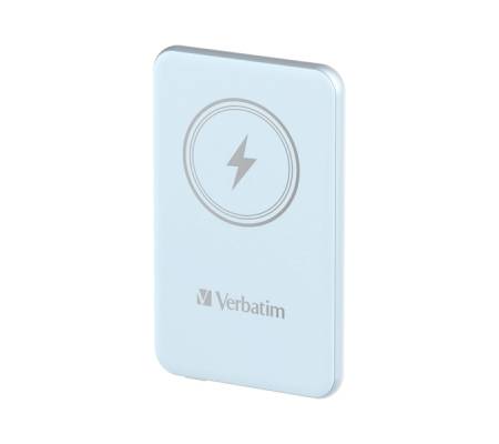 Power Bank Wireless Magnetico 5000 mAh - blu - Verbatim - 32242 - 23942322429 - DMwebShop