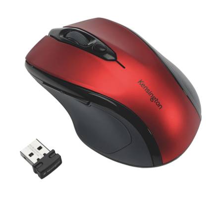 Mouse Pro Fit di medie dimensioni - wireless - rosso rubino - Kensington - K72422WW - 85896724223 - DMwebShop