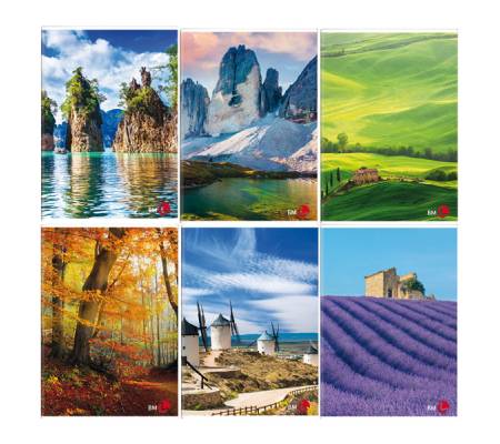Maxiquaderno Paesaggi fantasia - A4 - 40+2 fogli - 80 gr - 1 rigo - conf. 10 pezzi - BM - 0110416 - 8008234104169 - DMwebShop