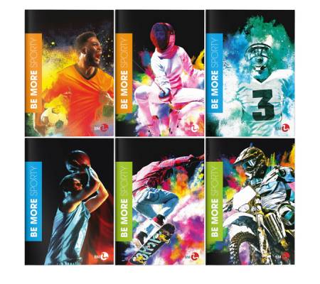 Maxiquaderno Be More Sport - A4 - 36+2 fogli - 100 gr - 1 rigo - conf. 10 pezzi - BM - 0122402 - 8008234224027 - DMwebShop