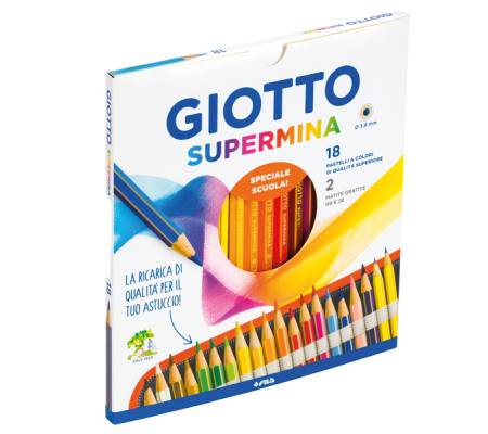 Espositore 15 astucci Supermina + 14 astucci Turbo Color - Giotto - F938300