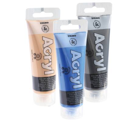 Colori Acryl - 75 ml - colori metal assortiti - astuccio 5 colori - Primo-morocolor - 4213TATM5MET