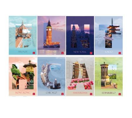Maxiquaderno Dream Cities - A4 - 10 mm - 42 fogli - 80 gr - conf. 10 pezzi - Pigna - 023337210 - 8005235200746 - DMwebShop