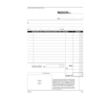 Blocco registro onorari-fatture ricevute sanitarie - 5 - 8008842585183 - DMwebShop - 1