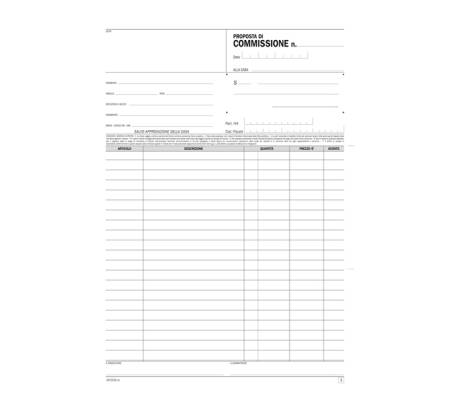 Blocco proposte commissione - 33-33-33 copie autoricopianti - 8008842585480 - DMwebShop - 1