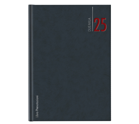 Libro prenotazioni ristorante 2025 - con copertina similpelle imbottita - 21 x 30 cm - blu - No Brand - 9641XMT12 - DMwebShop