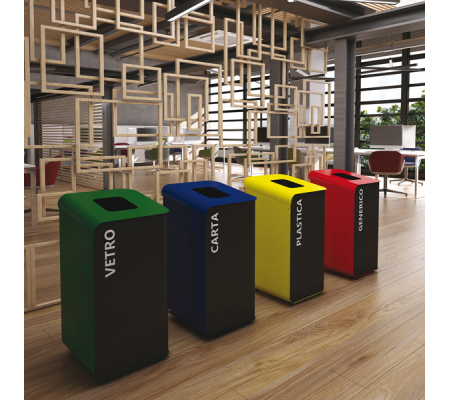 Gettacarte Rubik - per raccolta differenziata - 80 lt - DMwebShop - 1