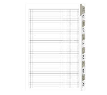 Registro Scadenzario spiralato Gennaio-Dicembre - 29,7x21 cm - 8 fogli - Data Ufficio - 2116A1243G - 8008842581246 - DMwebShop - 1