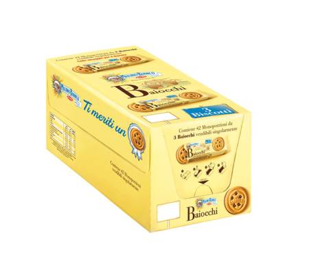 Baiocchi - Mulino Bianco - monoporzione con 3 biscotti da 28 gr - conf. 42 pezzi - Barilla - BABA3 - 8076809569675 - DMwebShop - 1
