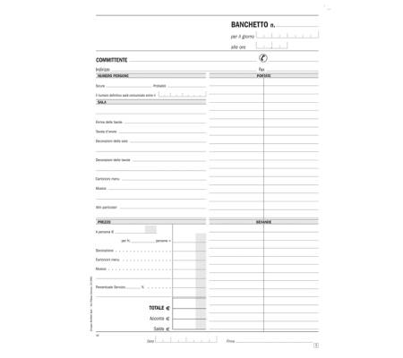 Blocco preventivi e ordinativi per banchetti - 50-50 copie autoautoricalcanti - formato 29,7 x 21,5 cm - Data Ufficio - DU1670C0000 - 8008842585534 - DMwebShop - 1