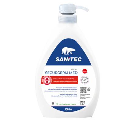Sapone liquido Securgerm Med PMC - dispenser 1 lt - Sanitec - 1027 - 8050999571618 - DMwebShop