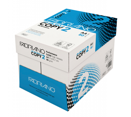 Carta fotocopie Copy 2 - A4 - 80 gr - bianco - conf. 500 fogli - Fabriano - 41021297 - DMwebShop - 1