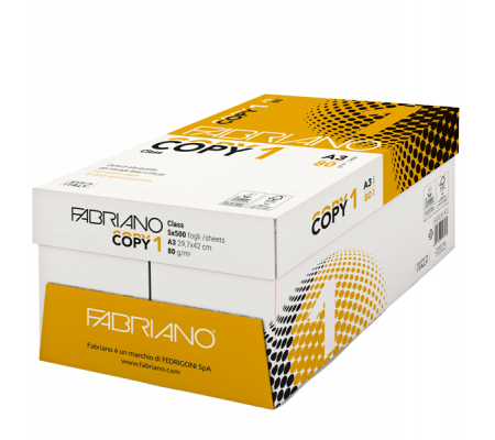 Carta copy1 class - A3 - 80 gr - bianco - conf. 500 fogli - Fabriano - 42029742 - DMwebShop - 1