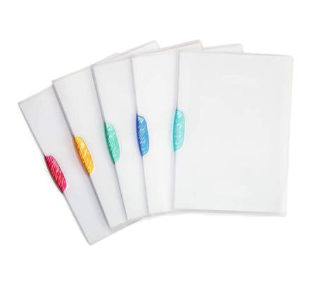 Cartelline con clip Swingclip - PPL - 22 x 31 cm - clip colorata - trasparente - conf. 5 pezzi - Durable - 2284-00 - 4005546209364 - DMwebShop - 1
