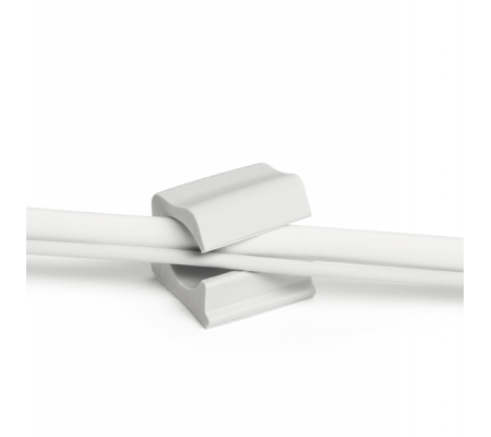 Clip Cavoline PRO fermacavi adesiva per 2 cavi grigio - conf. 4 pezzi - Durable - 5043-10 - DMwebShop - 1