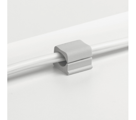 Clip Cavoline PRO fermacavi adesiva per 2 cavi grigio - conf. 4 pezzi - Durable - 5043-10 - DMwebShop - 2