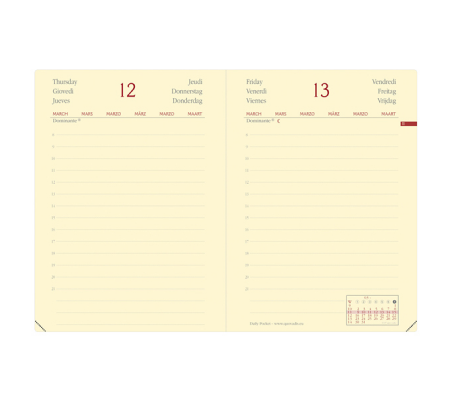 Agenda giornaliera Daily Pocket Prestige Silk 2025 - 8,5 x 13 cm - nero - Quo Vadis - 617014Q - DMwebShop - 1