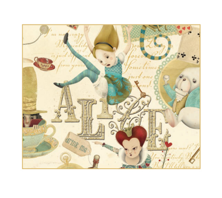 Set scatole regalo grandi - dimensioni assortite - fantasia Alice - conf. 3 pezzi - Kartos - 12146200 - DMwebShop - 1
