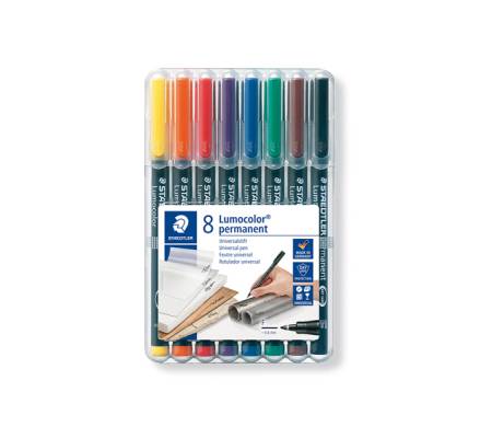 Pennarello Astucci Lumocolor permanent 318 - punta 6 mm - colori assortiti - Staedtler - 318WP8 - 4007817323694 - DMwebShop - 1