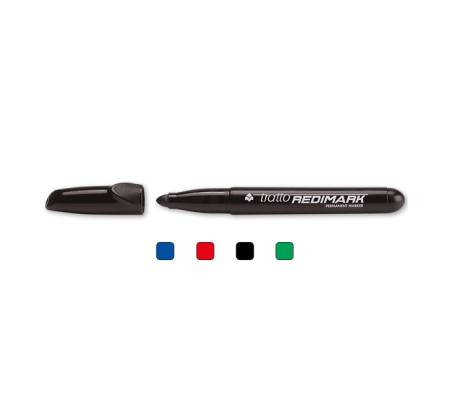 Marcatore permanente Redimark - punta tonda - 3,5 mm - rosso - conf. 12 pezzi - Tratto - 856002 - 8000825856020 - DMwebShop - 1
