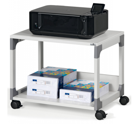 Mobile-carrello Multifunzione System 48 - 60 x 43,2 x 47,7 cm - 2 ripiani - con ruote - grigio - Durable - 3710-10 - DMwebShop - 1