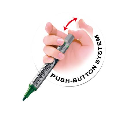 Marcatore per lavagna Maxiflo liquid ink - per lavagna - nero - conf. 12 pezzi - Pentel - MWL5S-A - 3474377910717 - DMwebShop - 1