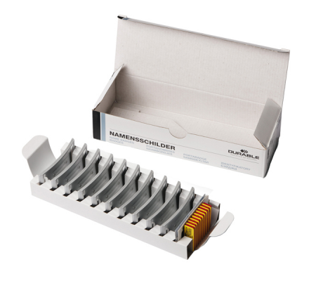 Portanome Classic con magnete - 3,4 x 7,4 cm - conf. 10 pezzi - Durable - 8542-23 - DMwebShop - 2
