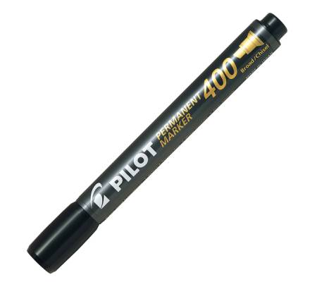 Marcatore permanente Markers 400 - punta a scalpello - 4,5 mm - nero - conf. 12 pezzi - Pilot - 002710 - 4902505511172 - DMwebShop - 1