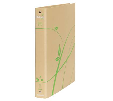 Raccoglitore Oxford Green - 4 anelli tondi 30 mm dorso 4 cm f.to utile 22 x 30 cm carta riciclata avana - conf. 12 pezzi - Esselte 397850502 - 8004157505021 - DMwebShop - 1