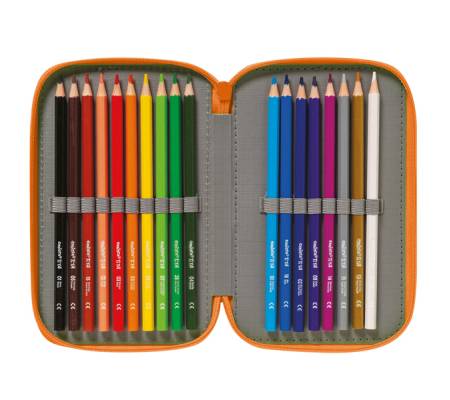 Astuccio 3 zip - 13 x 20 x 7,5 cm - colori e fantasie assortiti - conf. 6 pezzi - Carioca - 42807 - 8003511214449 - DMwebShop - 5