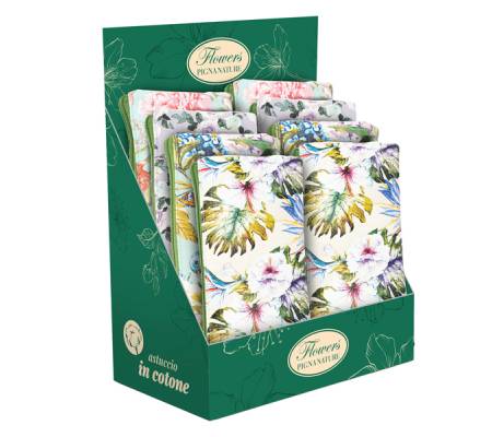 Bustina Nature Flowers Monocromo - 22 x 10 cm - tessuto - fantasie assortite - conf. 24 pezzi - Pigna - 023264900 - 8005235209145 - DMwebShop - 2
