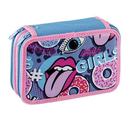 Astuccio 3 Zip Fantasy - 13 x 20 x7,5 cm - colori assortiti - conf. 12 pezzi - Favorit - 400184015 - 8006779051047 - DMwebShop - 1