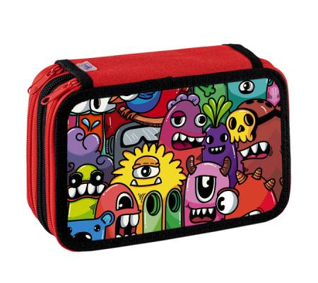 Astuccio 3 Zip Fantasy - 13 x 20 x7,5 cm - colori assortiti - conf. 12 pezzi - Favorit - 400184015 - 8006779051047 - DMwebShop - 4