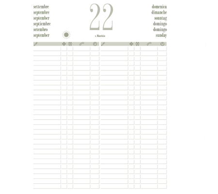 Libro prenotazioni ristorante 2025 - con copertina similpelle imbottita - 21 x 30 cm - blu - No Brand - 9641XMT12 - DMwebShop - 1